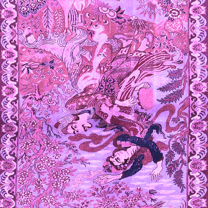 Animal Purple Traditional Rug, tr4222pur