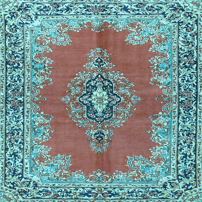Square Persian Light Blue Traditional Rug, tr4223lblu