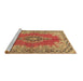 Sideview of Machine Washable Persian Brown Traditional Rug, wshtr4223brn