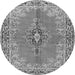 Machine Washable Persian Gray Traditional Rug, wshtr4223gry