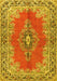 Machine Washable Persian Yellow Traditional Rug, wshtr4223yw