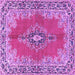 Square Persian Purple Traditional Rug, tr4223pur