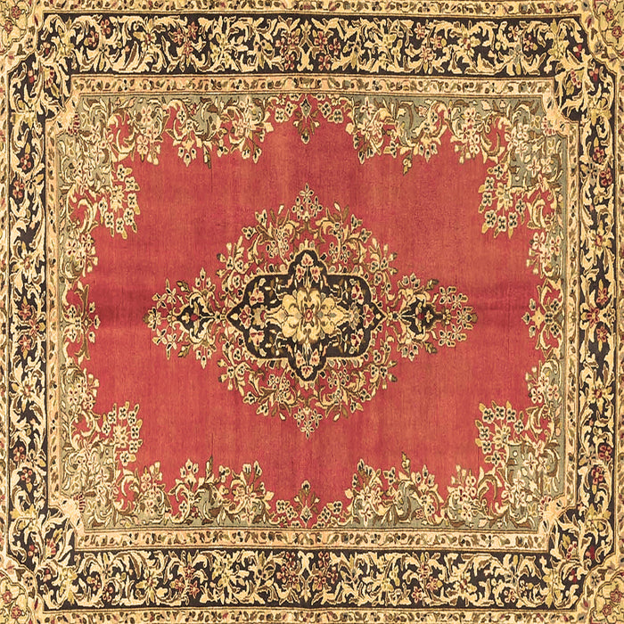 Square Persian Brown Traditional Rug, tr4223brn