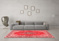 Machine Washable Persian Red Traditional Rug, wshtr4223red