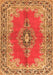 Serging Thickness of Machine Washable Persian Orange Traditional Area Rugs, wshtr4223org