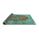 Sideview of Persian Turquoise Traditional Rug, tr4223turq