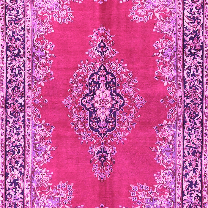 Machine Washable Persian Pink Traditional Rug, wshtr4223pnk