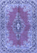 Machine Washable Persian Blue Traditional Rug, wshtr4223blu