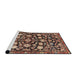 Sideview of Machine Washable Traditional Light Copper Gold Rug, wshtr4224