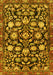 Machine Washable Persian Yellow Traditional Rug, wshtr4224yw