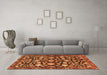 Machine Washable Persian Orange Traditional Area Rugs in a Living Room, wshtr4224org