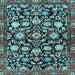 Square Machine Washable Persian Light Blue Traditional Rug, wshtr4224lblu