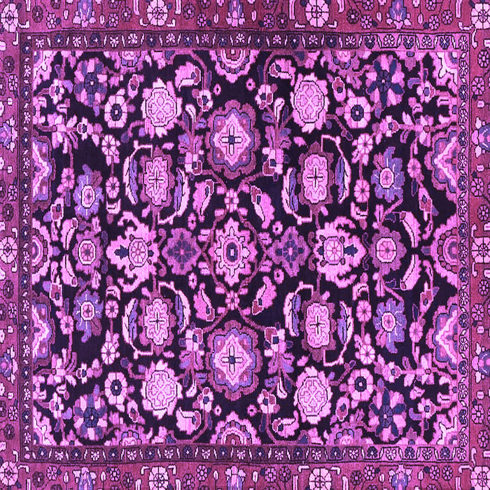 Square Machine Washable Persian Purple Traditional Area Rugs, wshtr4224pur