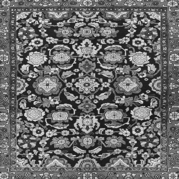 Round Machine Washable Persian Gray Traditional Rug, wshtr4224gry