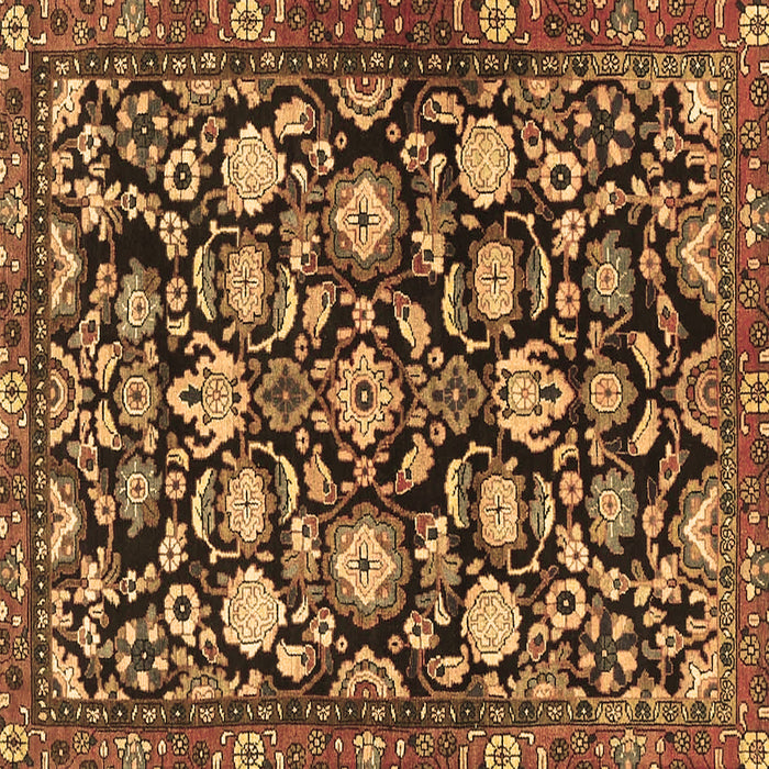 Square Persian Brown Traditional Rug, tr4224brn