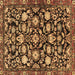 Square Persian Brown Traditional Rug, tr4224brn