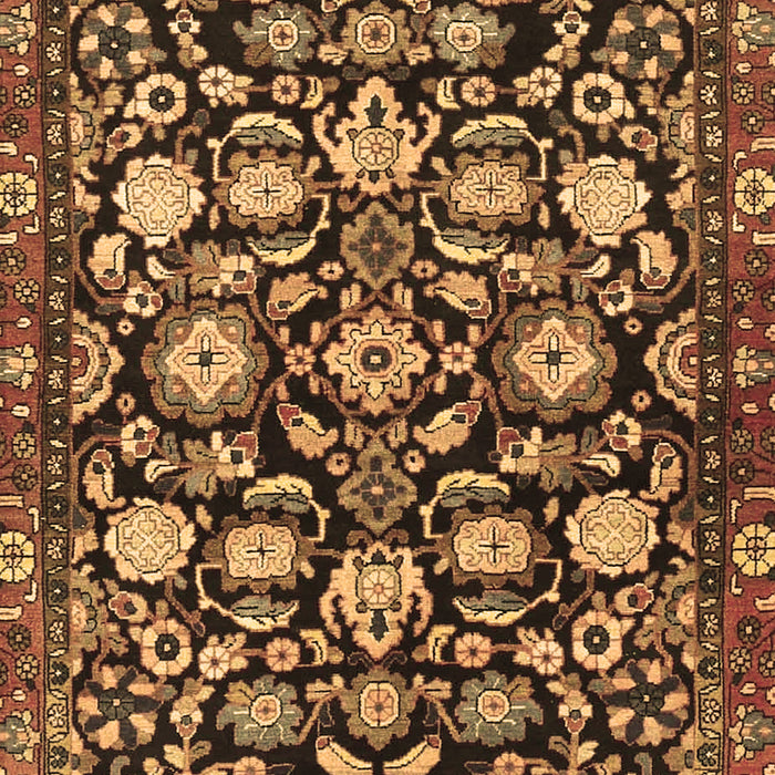 Machine Washable Persian Brown Traditional Rug, wshtr4224brn