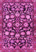 Machine Washable Persian Pink Traditional Rug, wshtr4224pnk