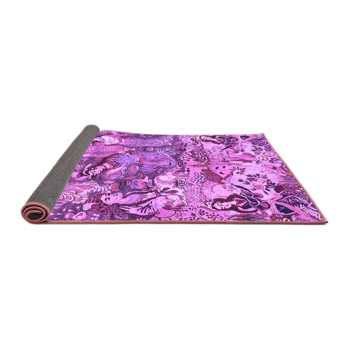 Sideview of Animal Purple Traditional Rug, tr4225pur