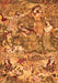 Animal Orange Traditional Rug, tr4225org