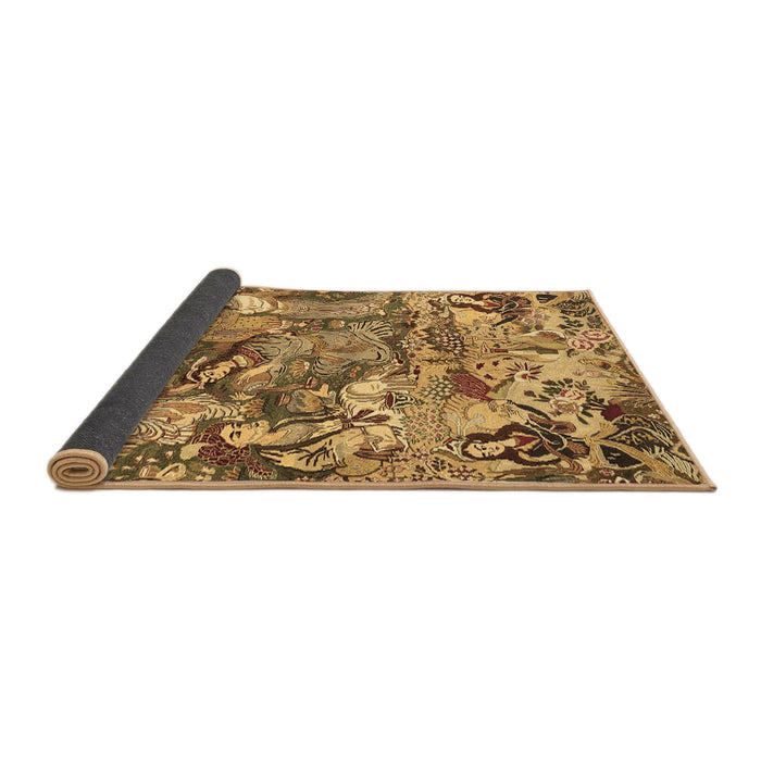Sideview of Animal Brown Traditional Rug, tr4225brn