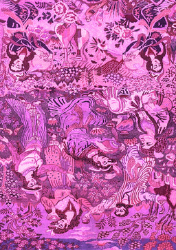 Animal Pink Traditional Rug, tr4225pnk