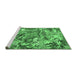 Sideview of Machine Washable Animal Emerald Green Traditional Area Rugs, wshtr4225emgrn