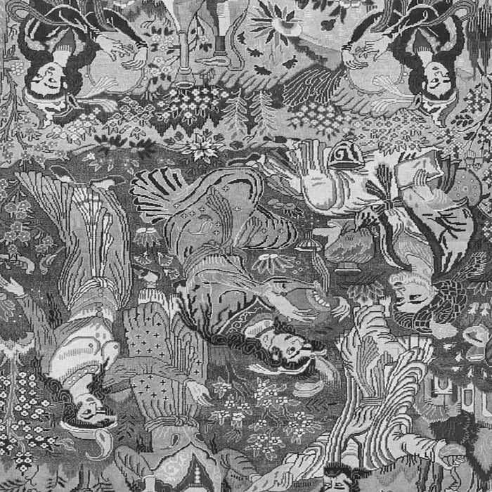 Serging Thickness of Machine Washable Animal Gray Traditional Rug, wshtr4225gry