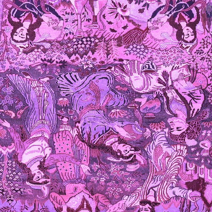 Machine Washable Animal Purple Traditional Area Rugs, wshtr4225pur