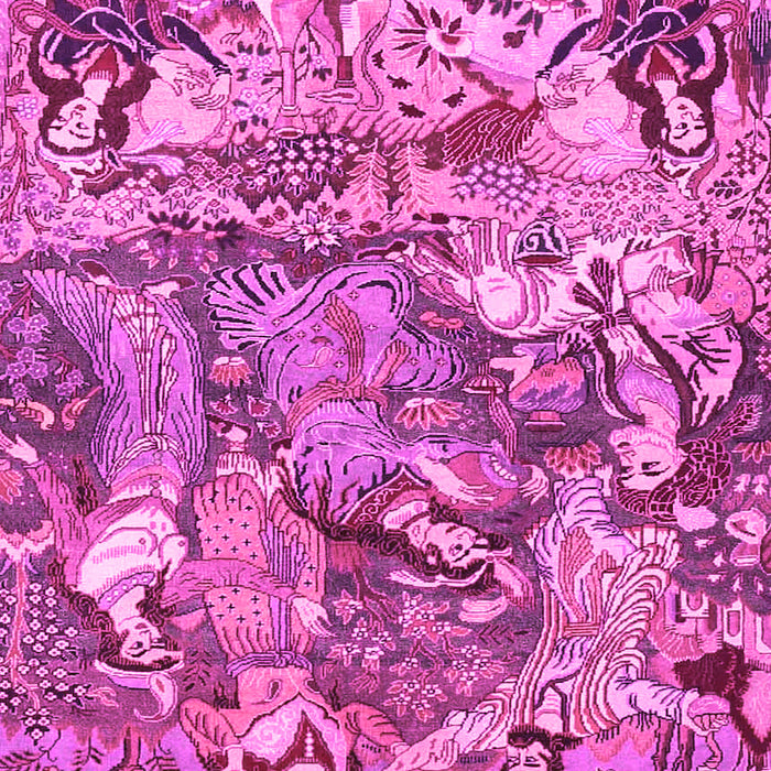 Machine Washable Animal Pink Traditional Rug, wshtr4225pnk