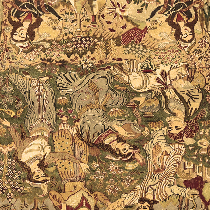 Machine Washable Animal Brown Traditional Rug, wshtr4225brn