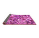 Sideview of Animal Pink Traditional Rug, tr4225pnk