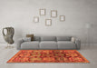 Machine Washable Persian Orange Traditional Area Rugs in a Living Room, wshtr4226org