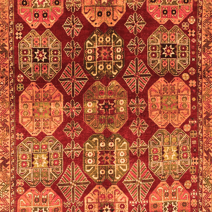 Serging Thickness of Machine Washable Persian Orange Traditional Area Rugs, wshtr4226org