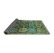 Sideview of Persian Turquoise Traditional Rug, tr4226turq