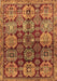 Machine Washable Persian Brown Traditional Rug, wshtr4226brn