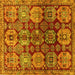 Square Persian Yellow Traditional Rug, tr4226yw