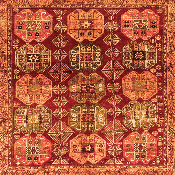 Serging Thickness of Persian Orange Traditional Rug, tr4226org