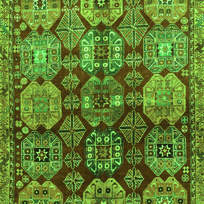 Serging Thickness of Machine Washable Persian Green Traditional Area Rugs, wshtr4226grn