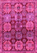 Machine Washable Persian Pink Traditional Rug, wshtr4226pnk