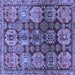 Square Persian Blue Traditional Rug, tr4226blu