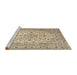 Sideview of Machine Washable Traditional Brown Rug, wshtr4227