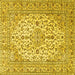 Square Persian Yellow Traditional Rug, tr4227yw