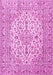 Machine Washable Persian Pink Traditional Rug, wshtr4227pnk