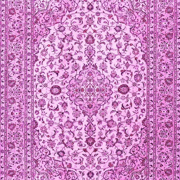 Machine Washable Persian Pink Traditional Rug, wshtr4227pnk