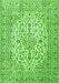 Serging Thickness of Machine Washable Persian Green Traditional Area Rugs, wshtr4227grn