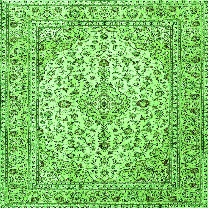 Serging Thickness of Persian Green Traditional Rug, tr4227grn