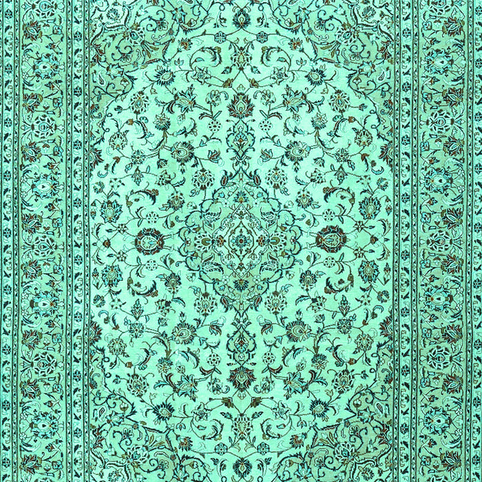 Machine Washable Persian Turquoise Traditional Area Rugs, wshtr4227turq