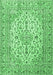 Machine Washable Persian Emerald Green Traditional Area Rugs, wshtr4227emgrn