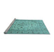 Sideview of Machine Washable Persian Light Blue Traditional Rug, wshtr4227lblu